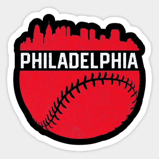 Downtown Philadelphia PA Skyline Baseball Sticker by Vigo